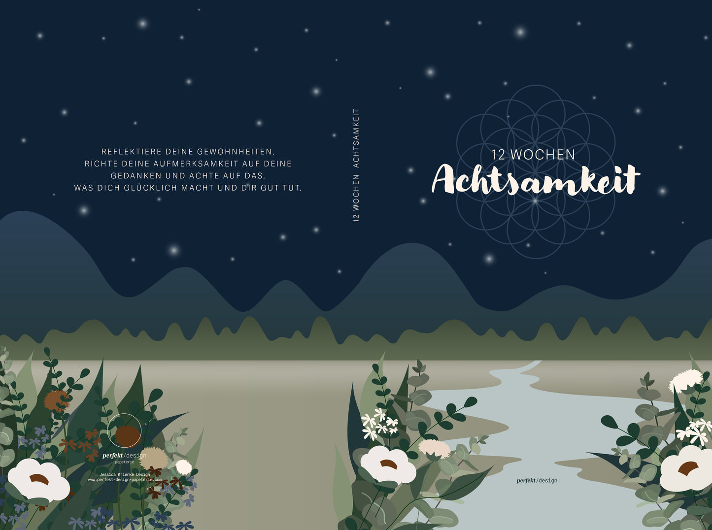 12 Wochen Achtsamkeit & Dankbarkeit – ein minimalistisches Tagebuch für 12 Wochen | A5