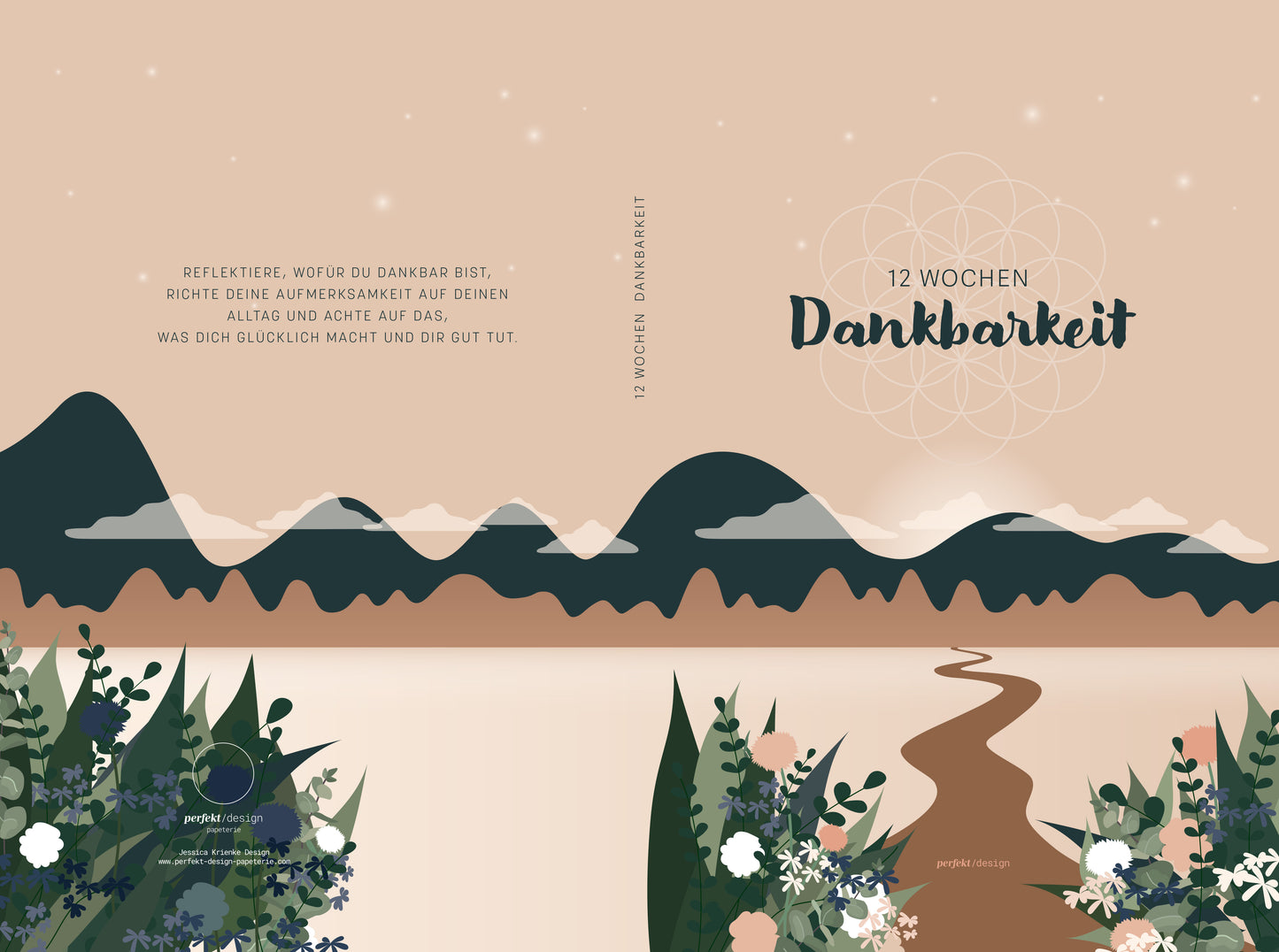 12 Wochen Achtsamkeit & Dankbarkeit – ein minimalistisches Tagebuch für 12 Wochen | A5