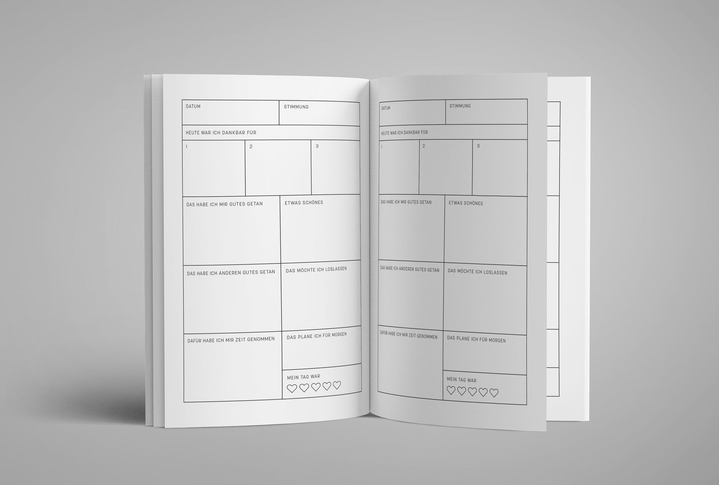 12 Wochen Achtsamkeit & Dankbarkeit – ein minimalistisches Tagebuch für 12 Wochen | A5