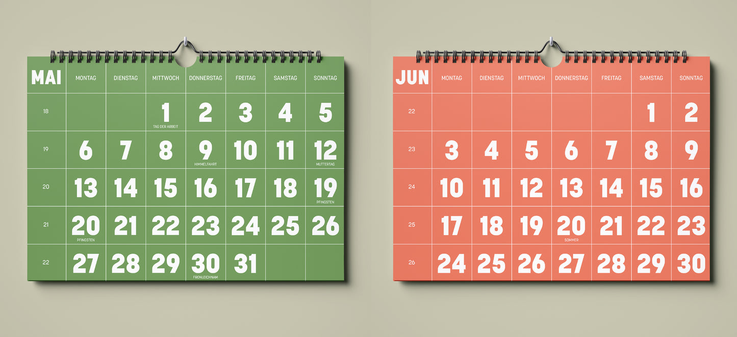 Wandkalender 2024 | Minimalismus Edition | A4