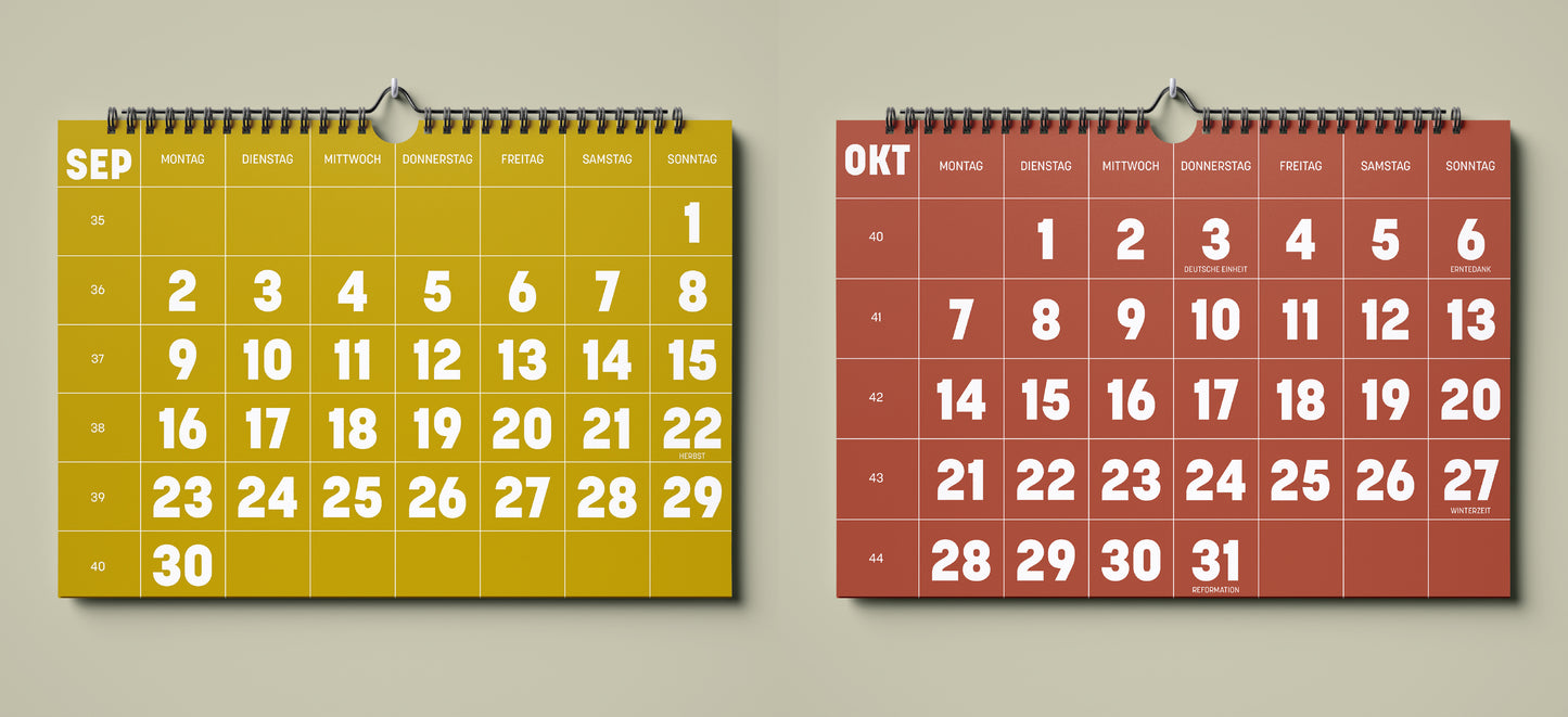 Wandkalender 2024 | Minimalismus Edition | A4
