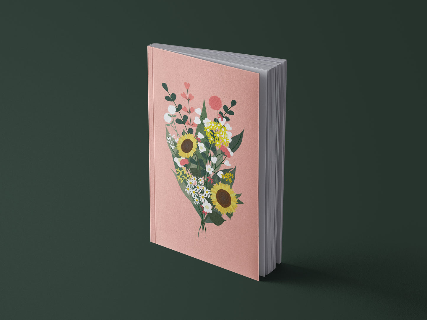 Notizbuch Bouquet // Eukalyptus // Winter // Herbst // Sonnenblumen // Frühling | Illustration Blumen | 13x20 cm