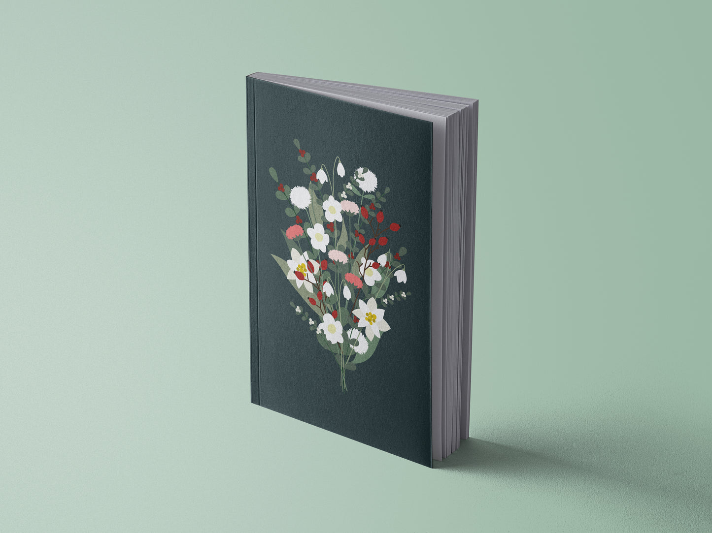 Notizbuch Bouquet // Eukalyptus // Winter // Herbst // Sonnenblumen // Frühling | Illustration Blumen | 13x20 cm