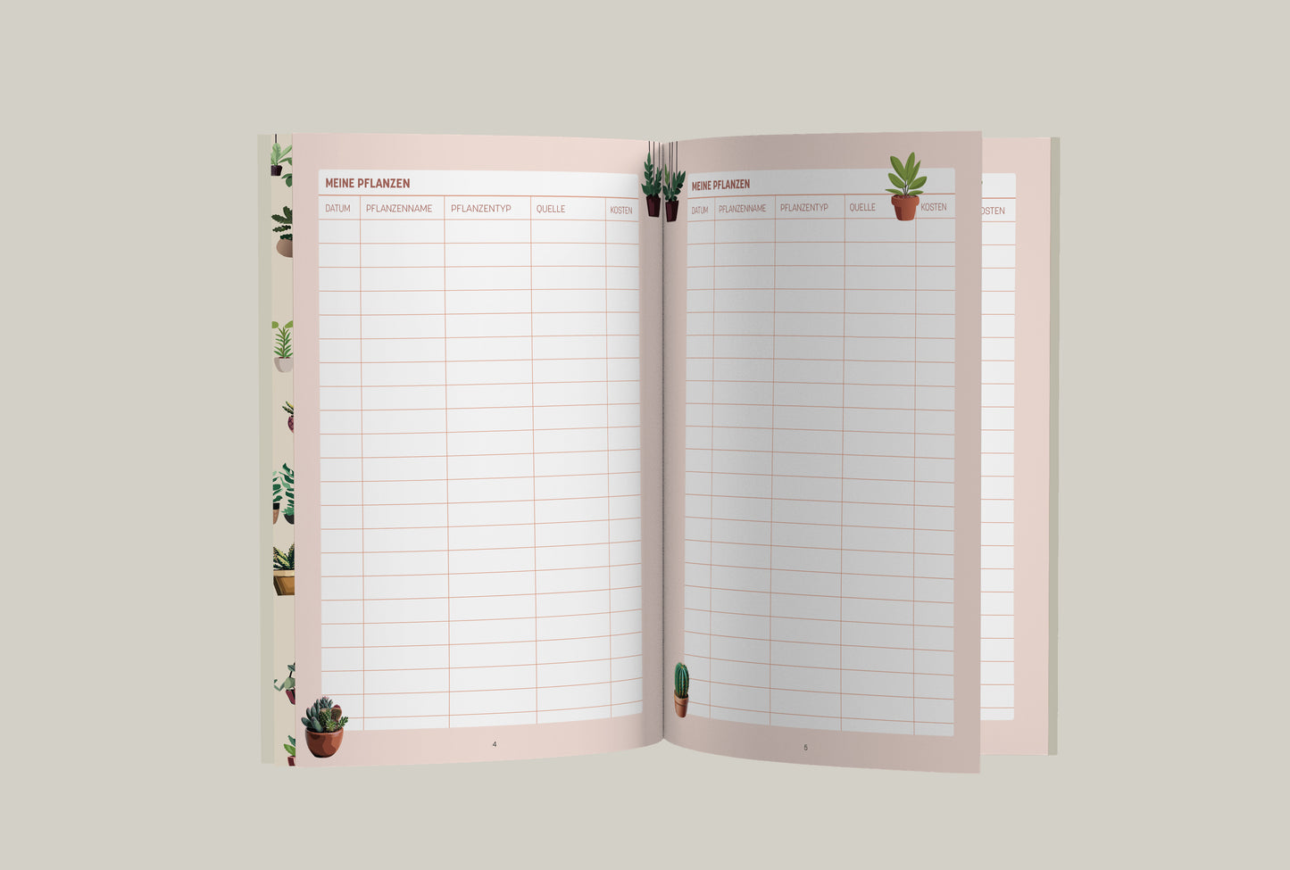 Pflanzen Journal | Zimmerpflanzen-Tagebuch | A5 | 160 Seiten