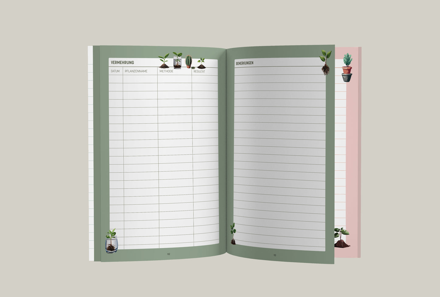 Pflanzen Journal | Zimmerpflanzen-Tagebuch | A5 | 160 Seiten