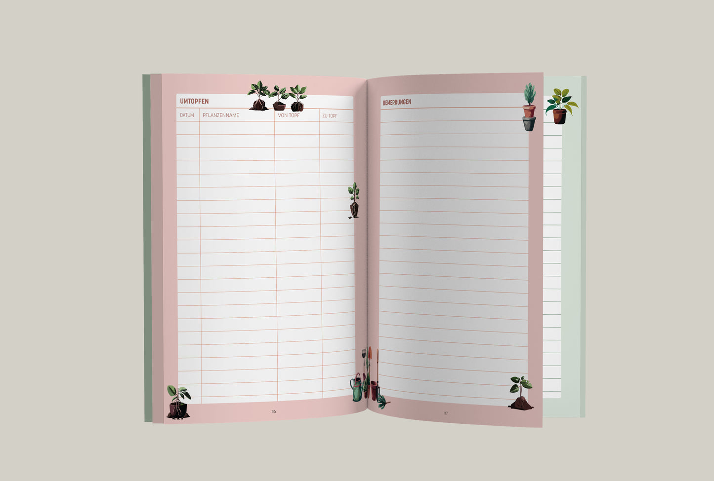 Pflanzen Journal | Zimmerpflanzen-Tagebuch | A5 | 160 Seiten
