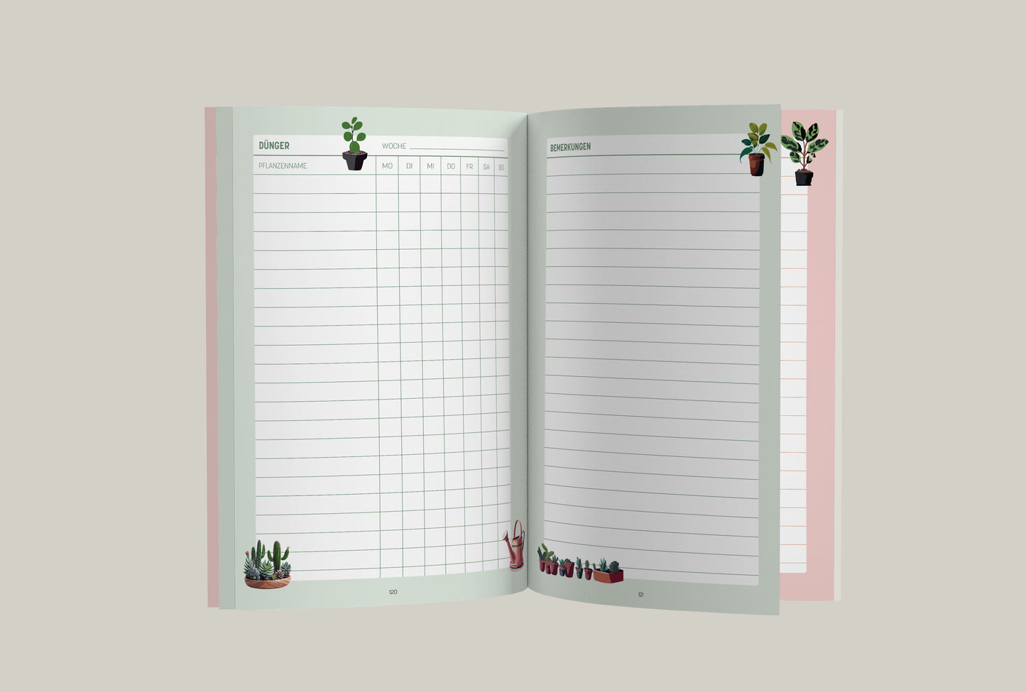 Pflanzen Journal | Zimmerpflanzen-Tagebuch | A5 | 160 Seiten