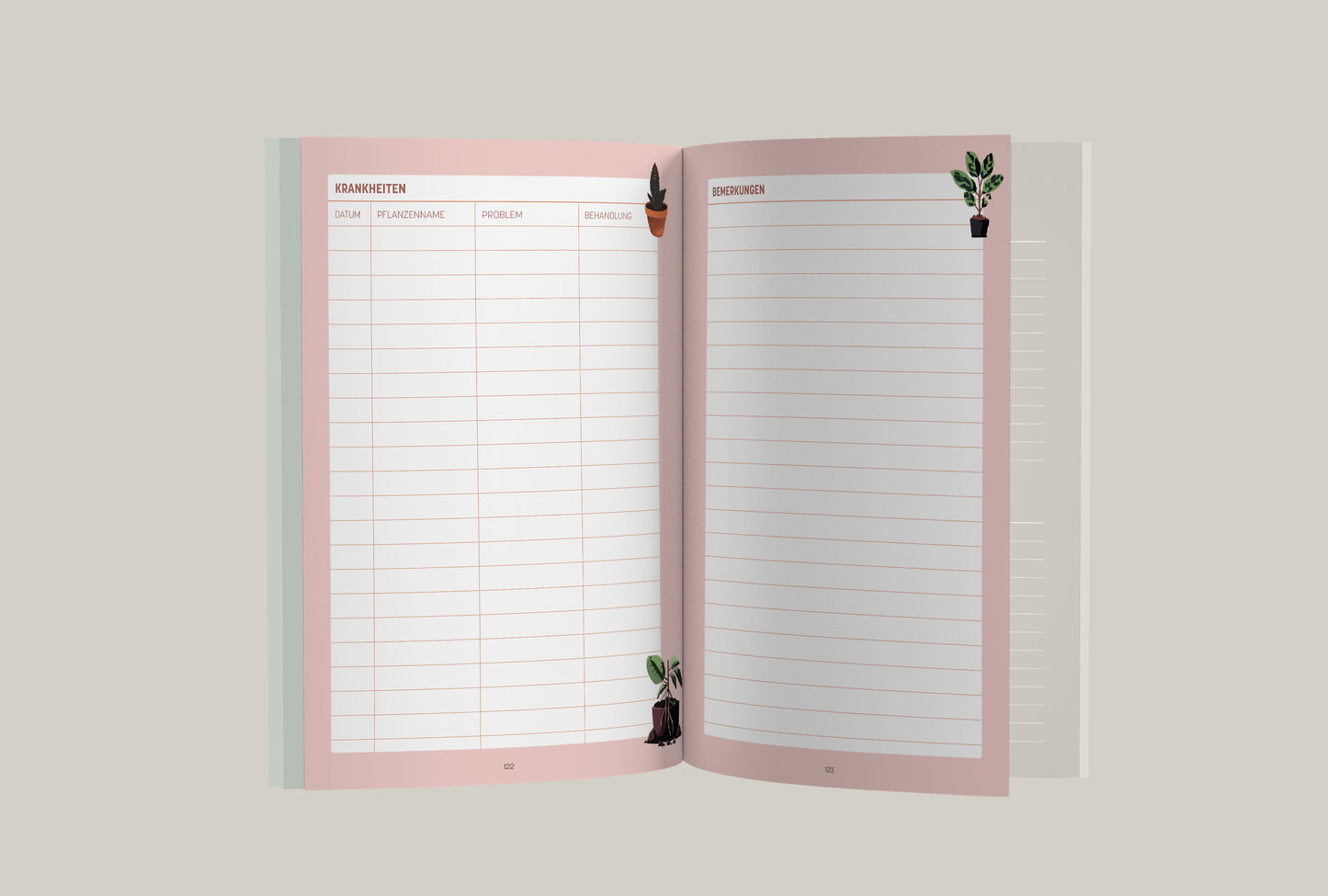 Pflanzen Journal | Zimmerpflanzen-Tagebuch | A5 | 160 Seiten