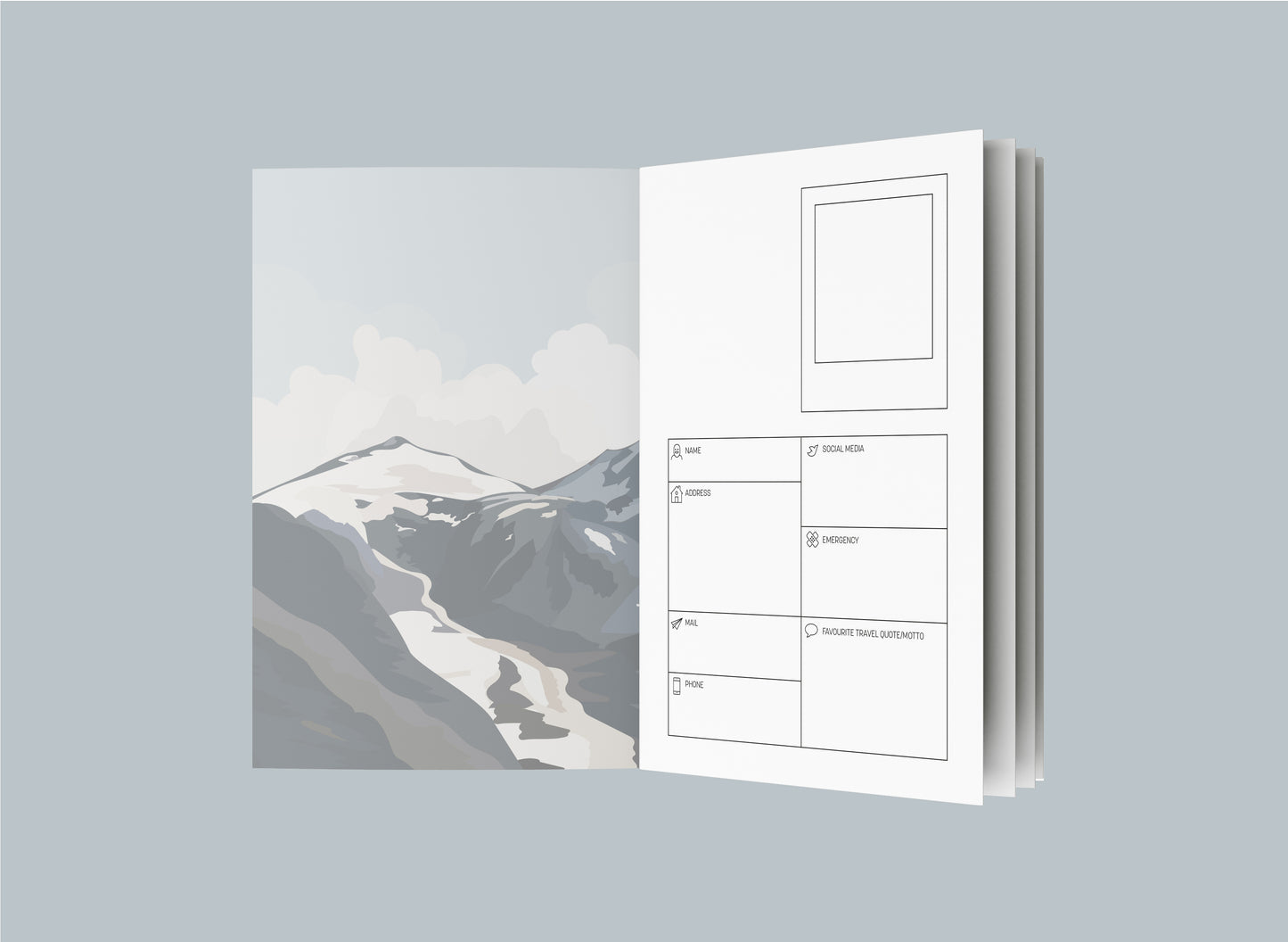 Reisetagebuch | Wanderlust Alpen | A5 | 100 Seiten | 12 Wochen