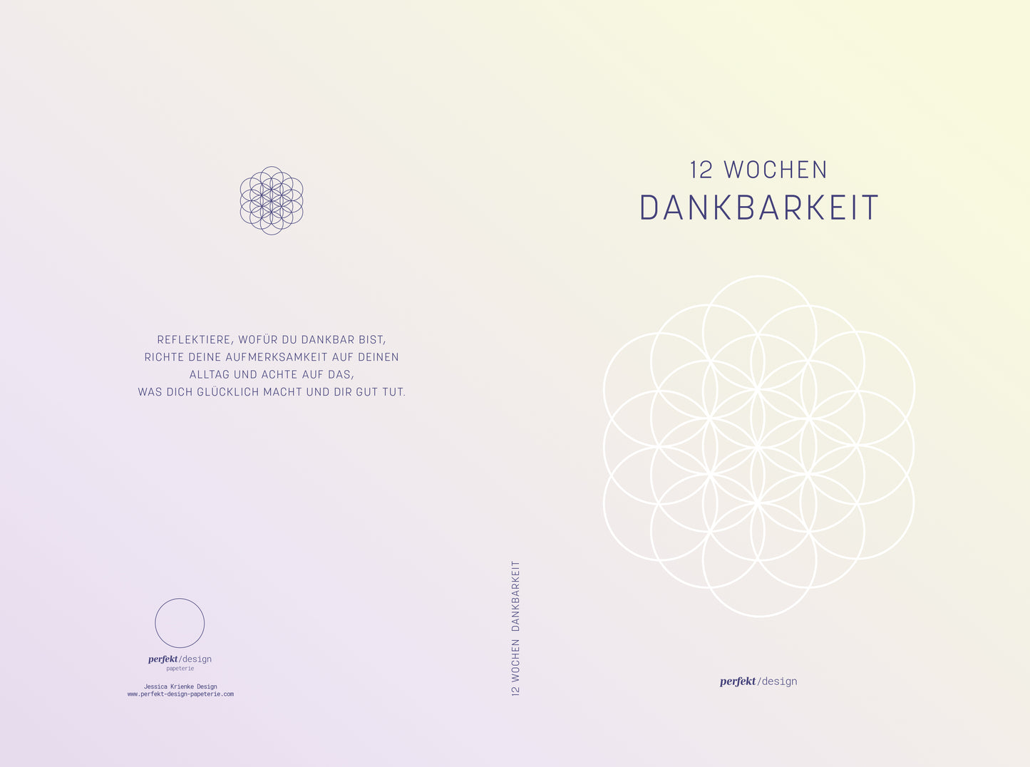 12 Wochen Achtsamkeit & Dankbarkeit – ein minimalistisches Tagebuch für 12 Wochen | A5