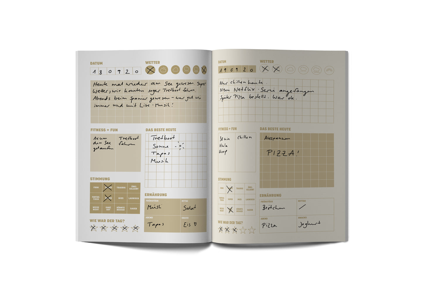 Quick Journal | Tagebuch für 1 Jahr | Minimalismus Edition | A5