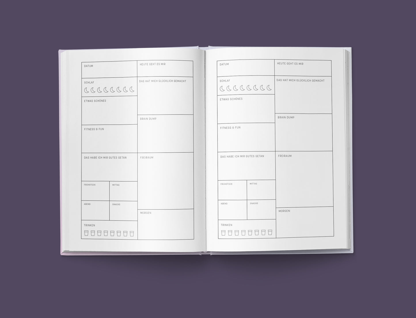 12 Wochen Achtsamkeit & Dankbarkeit – ein minimalistisches Tagebuch für 12 Wochen | A5