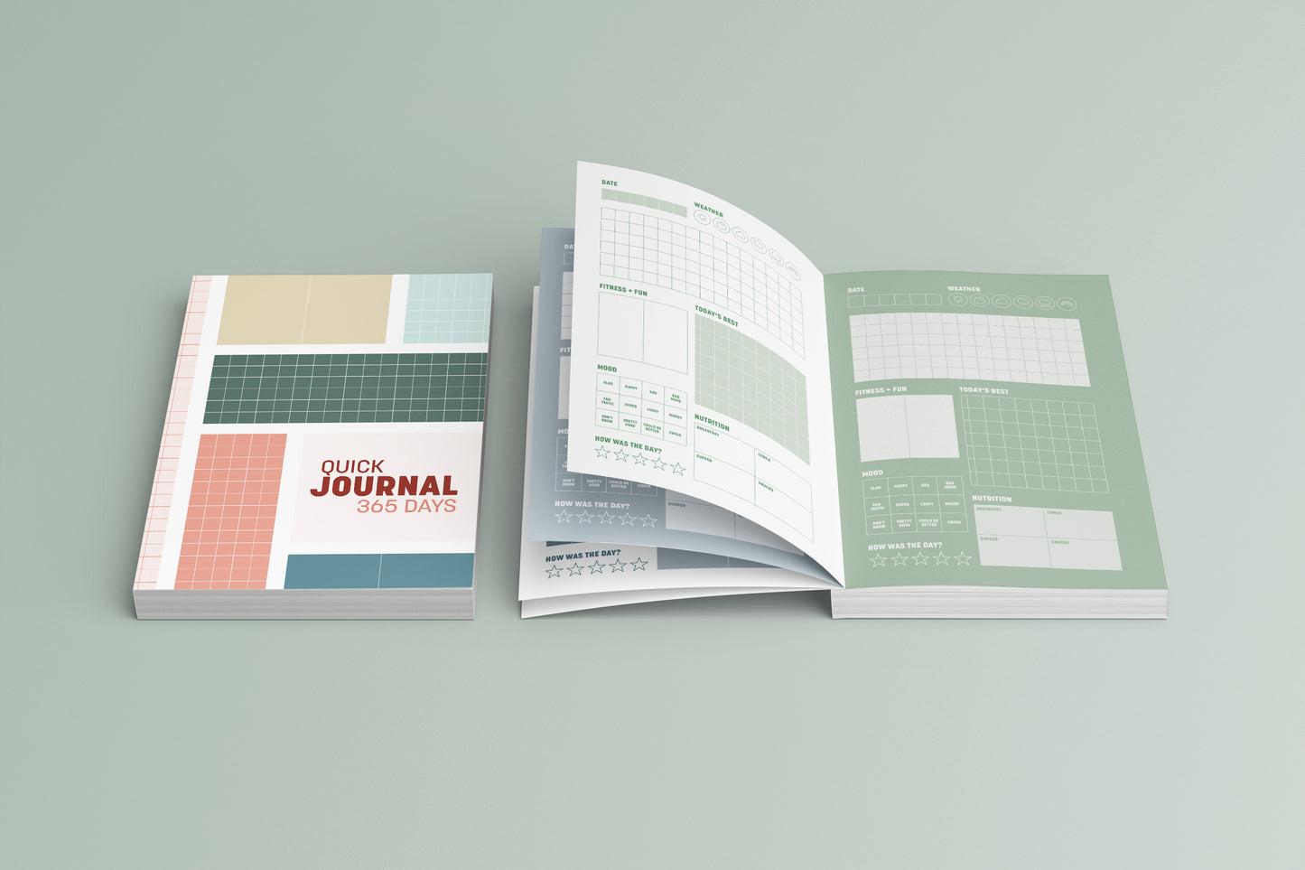 Quick Journal | Tagebuch für 1 Jahr | Minimalismus Edition | A5
