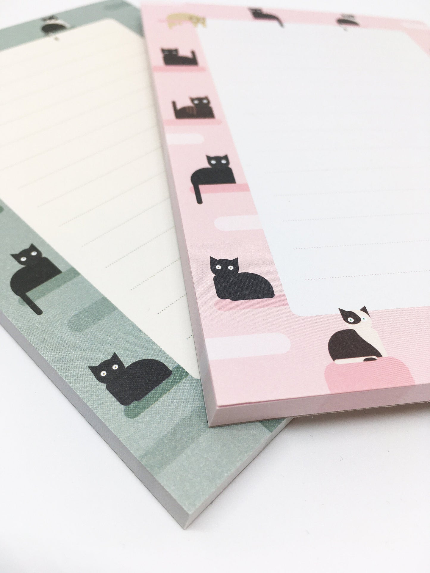 Notizblöcke | süße Katzen Illustrationen | in rosa und mint/waldgrün | A6