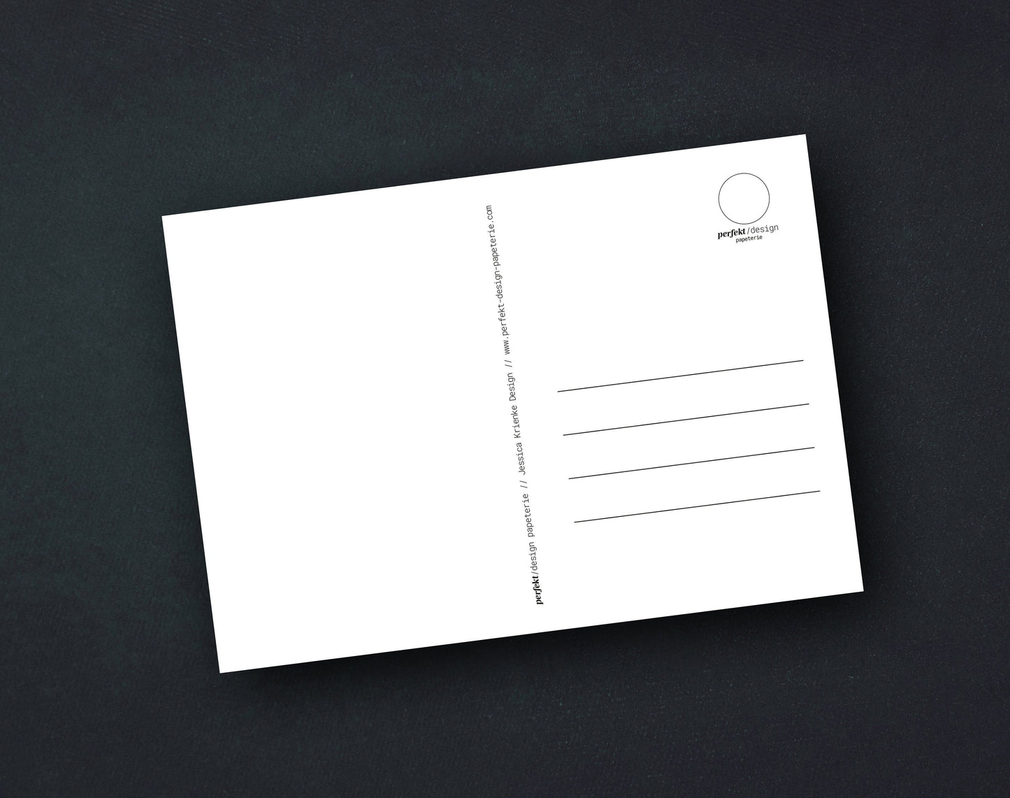 Postkarte | Mond | Erde | weiß und minimalistisch | A6