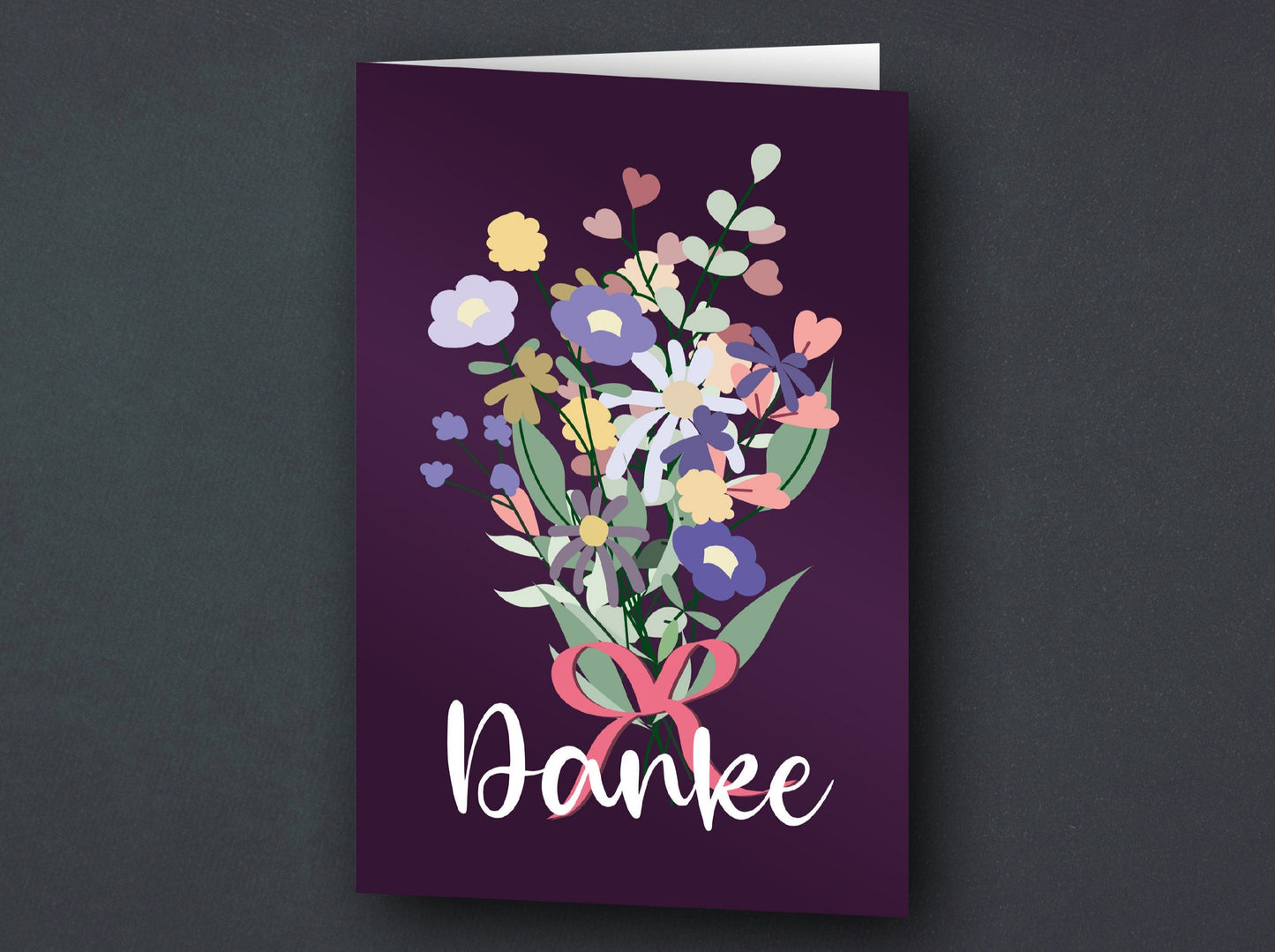 Grußkarte | Blumenstrauß | Danke