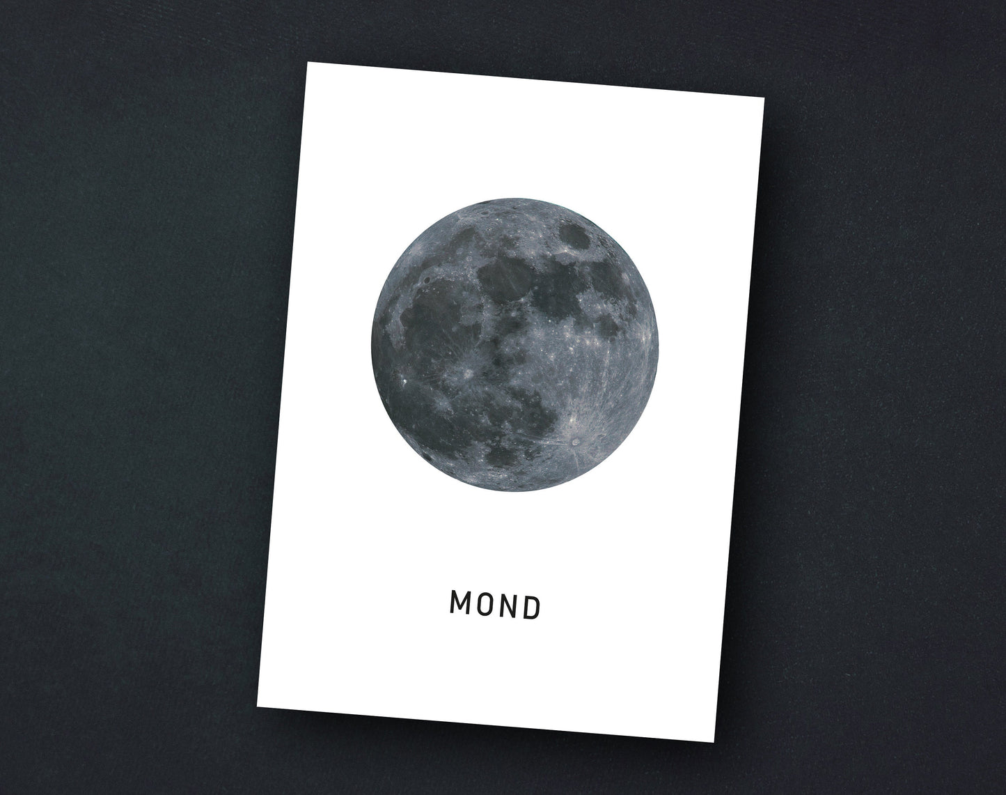 Postkarte  | Mond | Erde | weiß und minimalistisch | A6