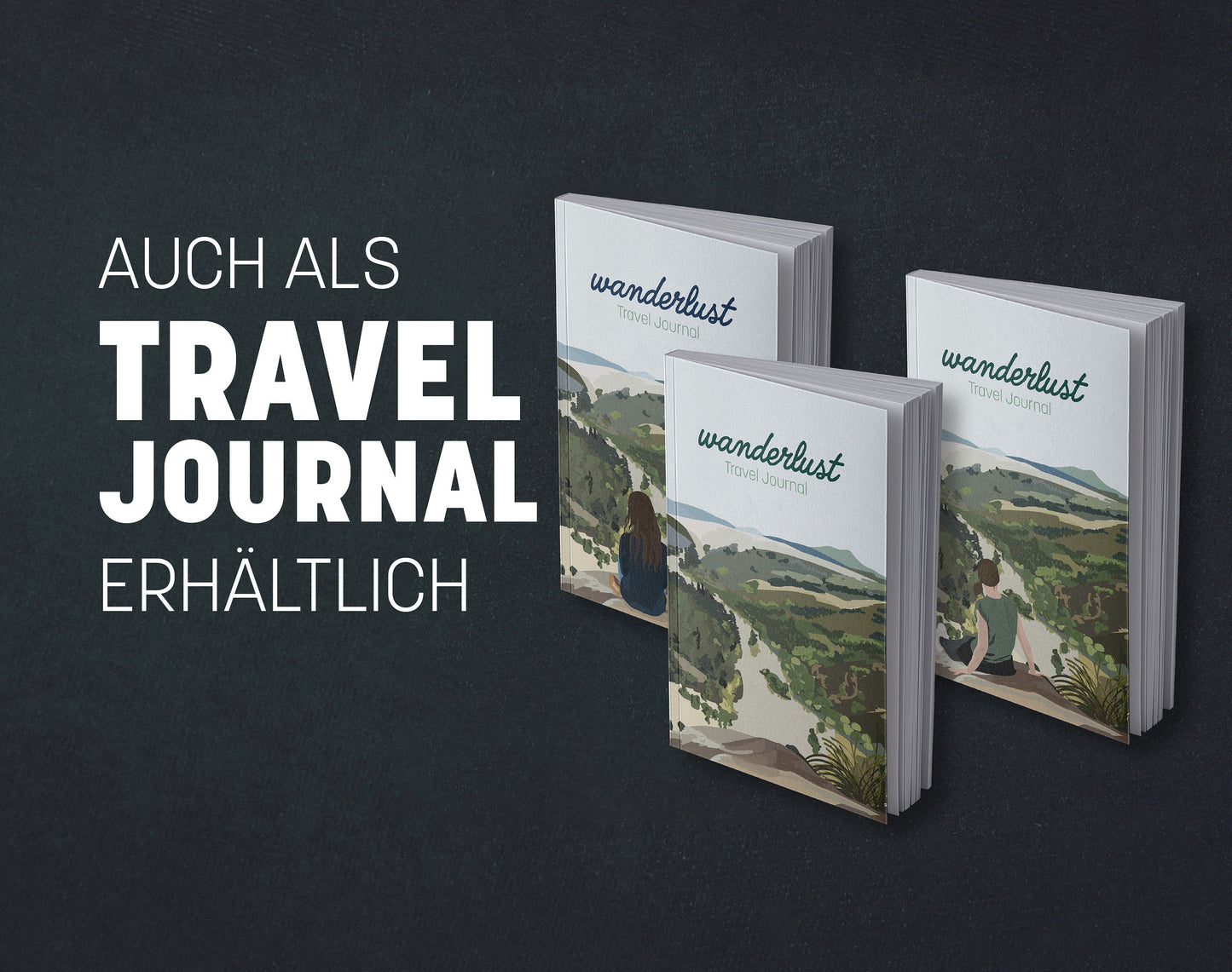 Notizbuch Wanderlust | Australien oder Alpen | Illustration | 13x20cm