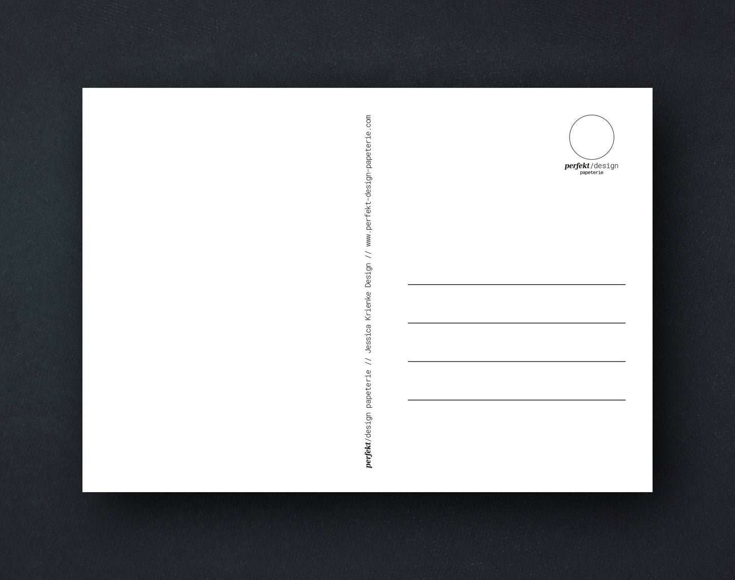 Postkarte | Mond | Erde | weiß und minimalistisch | A6