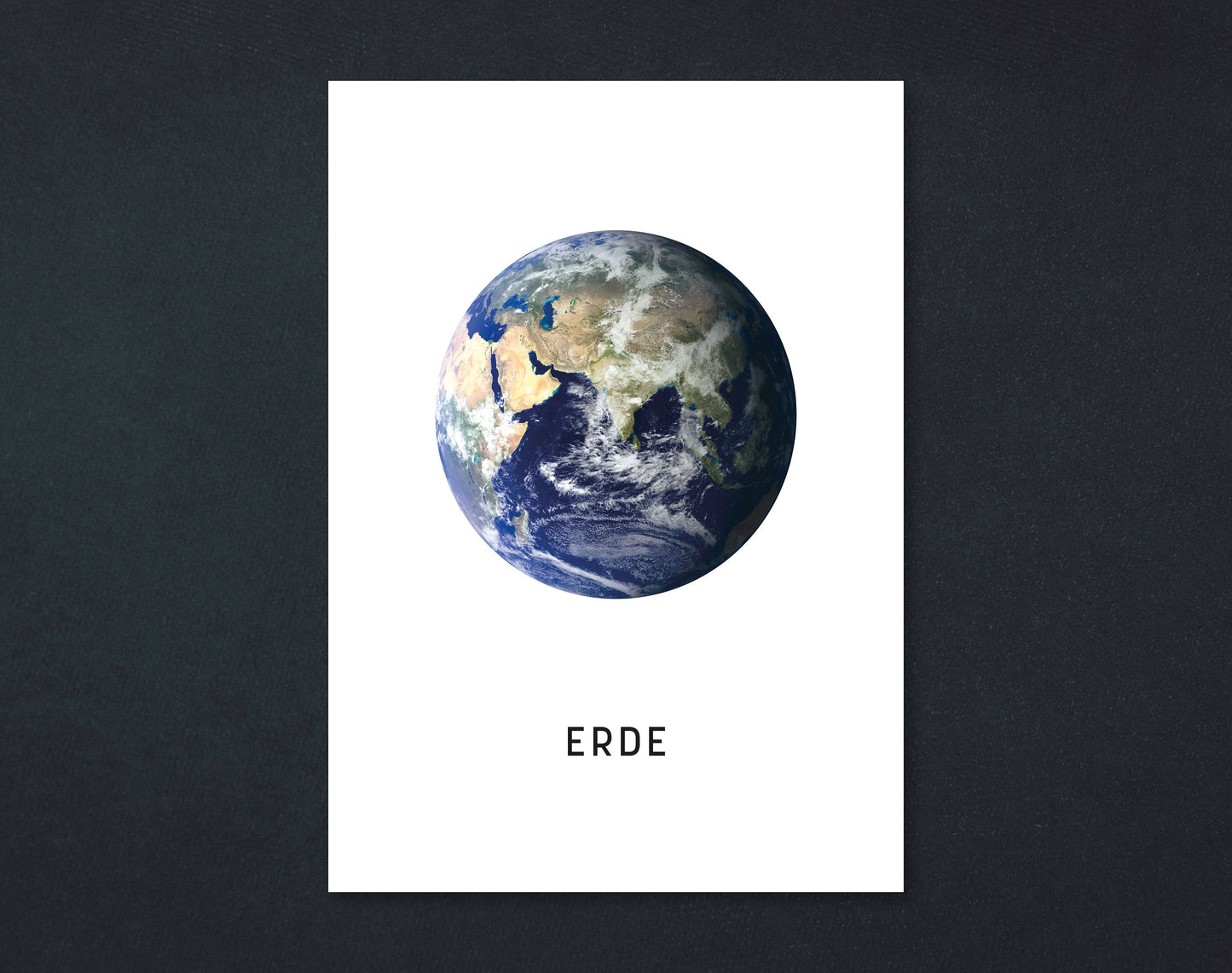 Postkarte | Mond | Erde | weiß und minimalistisch | A6
