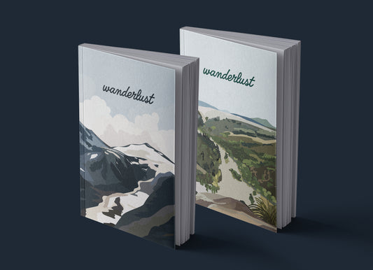 Notizbuch Wanderlust | Australien oder Alpen | Illustration | 13x20cm