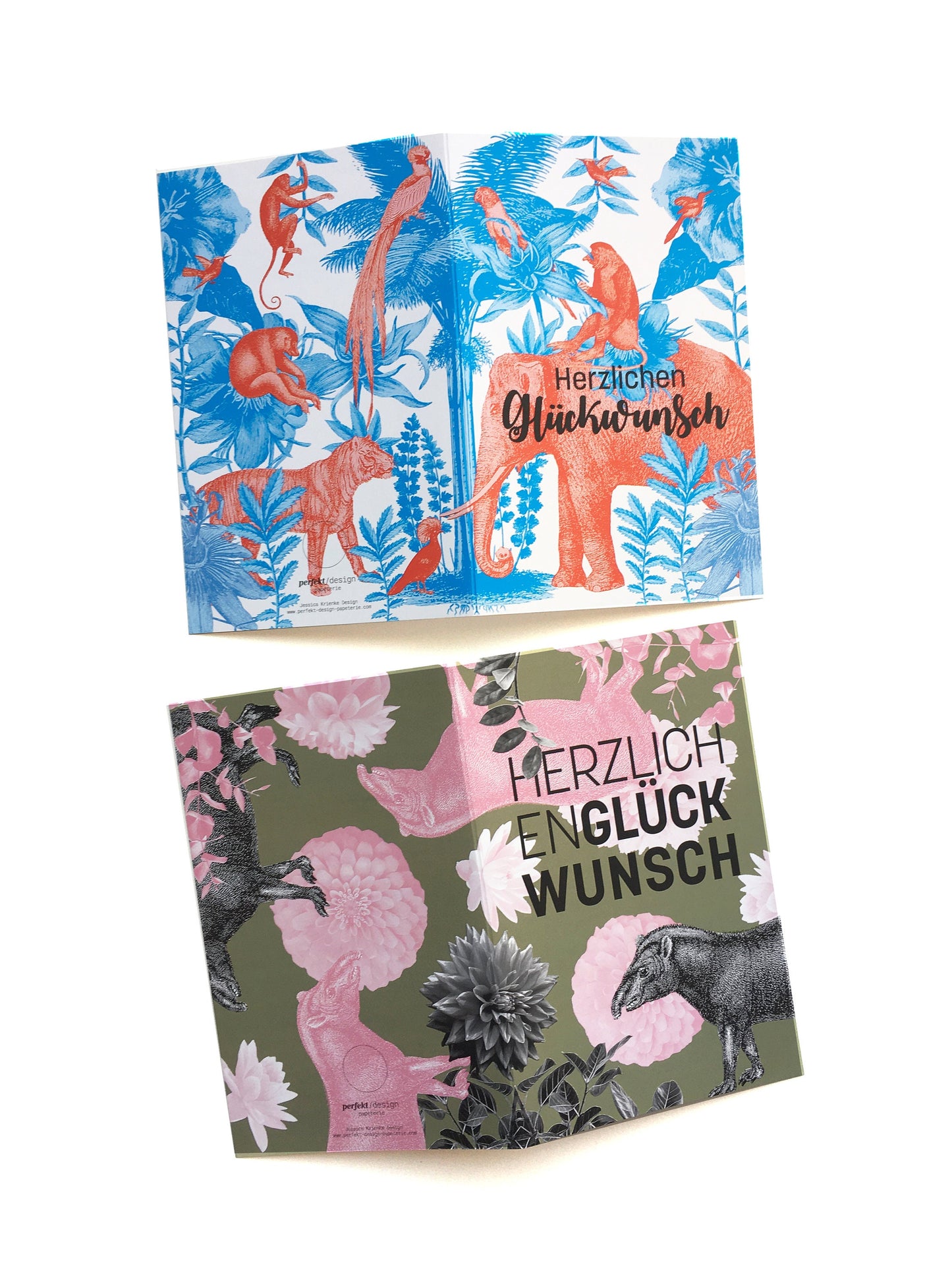 Grußkarte | Geburtstagskarte | Vintage Tapir | mit Blumen | rosa
