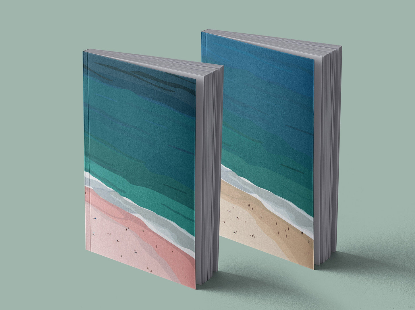 Notizbuch Rosa Strand | Sand Strand | 13x20 cm