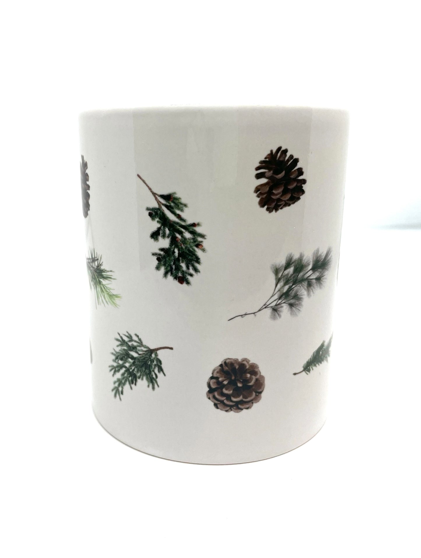 Keramik Tasse Zweige & Zapfen | 340 ml | minimalistisches Design